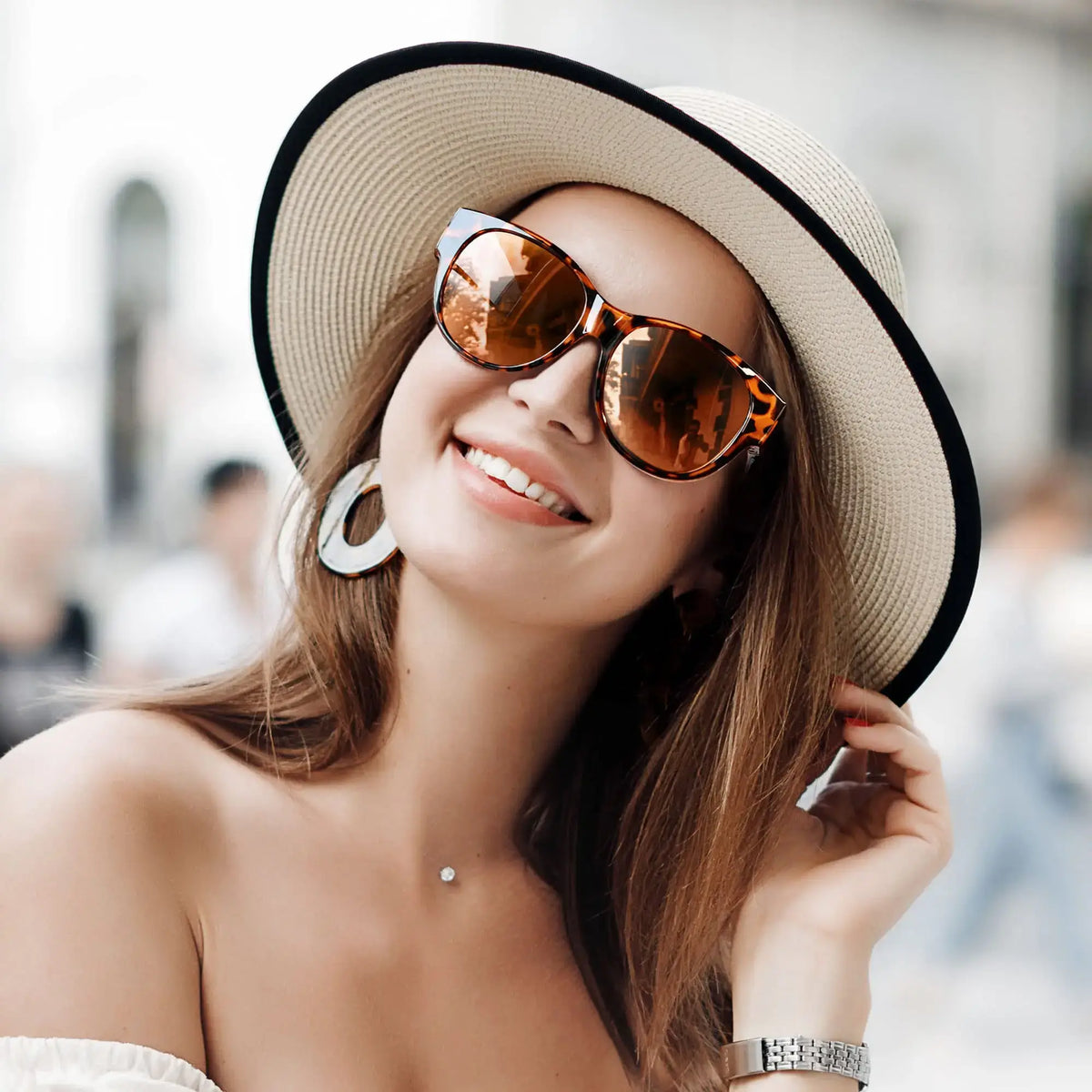 Women’s Oversized Cat‑Eye Fit‑Over Polarized Sunglasses for Prescription Glasses, UV400 Anti‑Glare