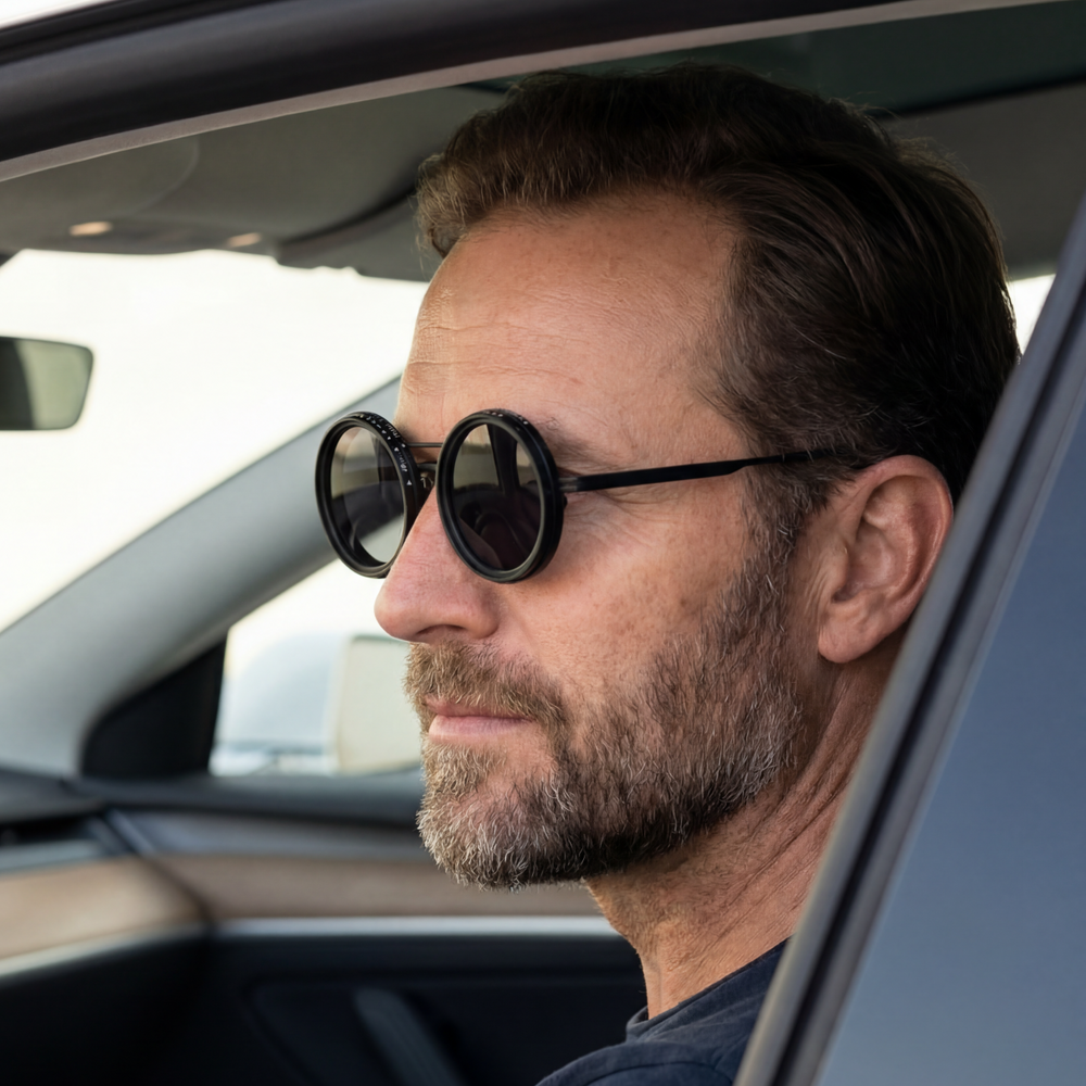<p>World's first <em>adjustable</em> tint control sunglasses.</p>