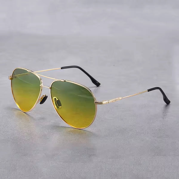 Adaptalens Polarized Sunglasses Photochromic Memory Metal Frame