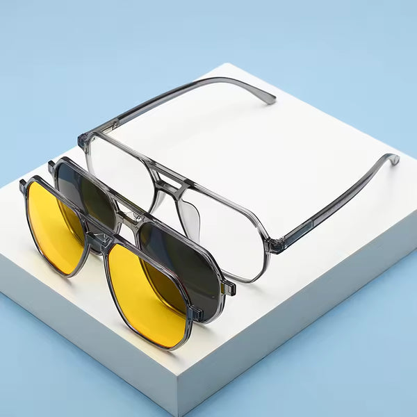 Adaptalens New Magnetic Clip-On Sunglasses With Polarized Night Vision