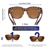 Women’s Oversized Cat‑Eye Fit‑Over Polarized Sunglasses for Prescription Glasses, UV400 Anti‑Glare