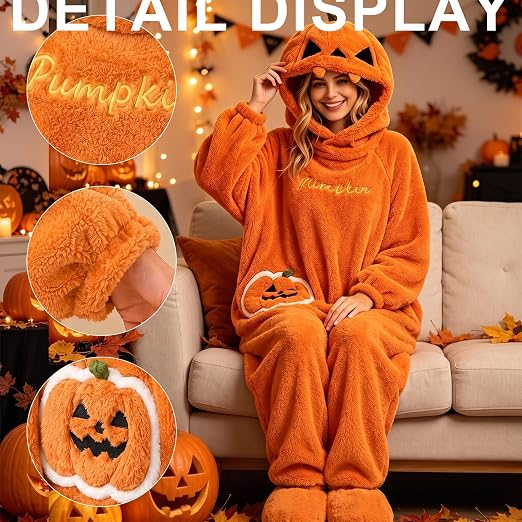 Unisex Halloween Pumpkin Onesie Pajamas