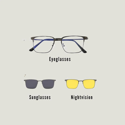 Adaptalens Sun + Eye + Night Vision + 3D + Blue Shade Glasses