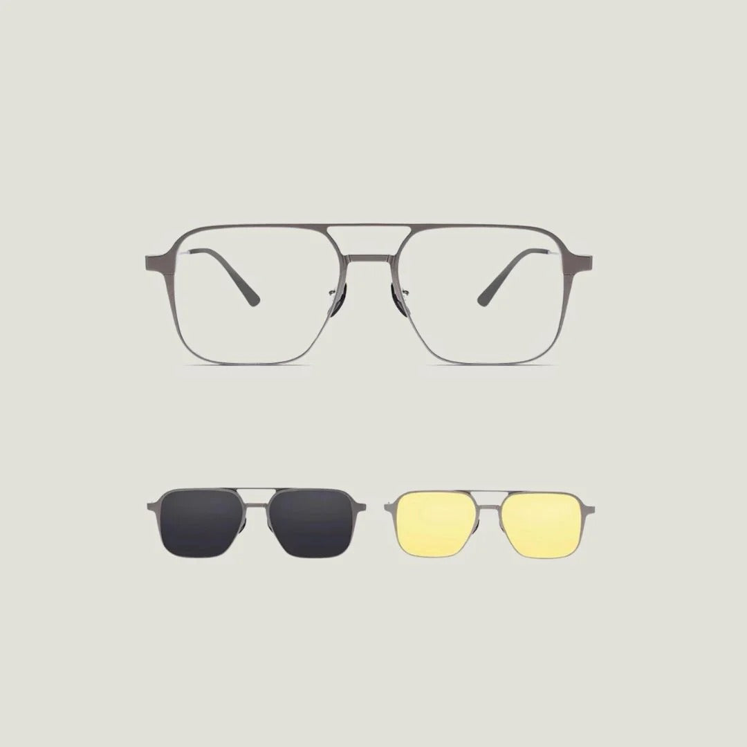 Adaptalens Sun + Eye + Night Vision + 3D + Blue Shade Glasses