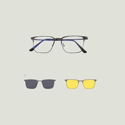 Adaptalens Sun + Eye + Night Vision + 3D + Blue Shade Glasses